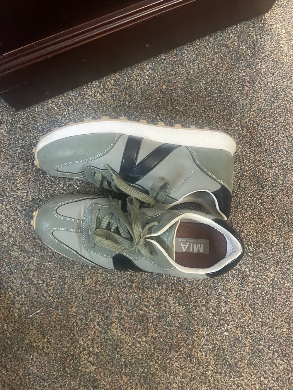 MIA Women’s Green and Black Runner Sneakers - Picture 4 of 9